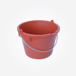 Raimondi bucket with a steel handle is made of impact resistant plastic