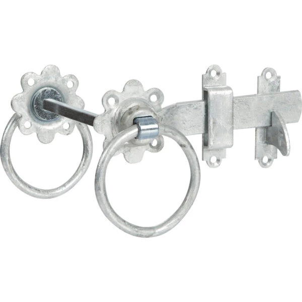 Ring Gate Latch - Plain Ring - Prepack - 150mm Galvorite Silver