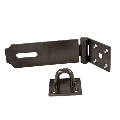 Safety Hasp and Staple - Prepack - 114mm - Epoxy Black