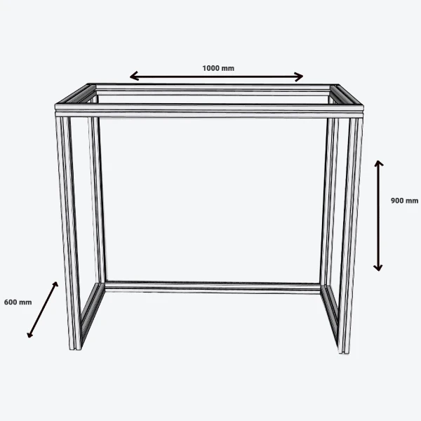 Outdoor Kitchen Double Fridge Unit (Frame) - Image 2