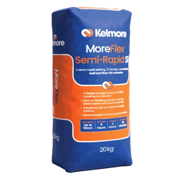 Kelmore MoreFlex Semirapid S1 Grey Tile Adhesive