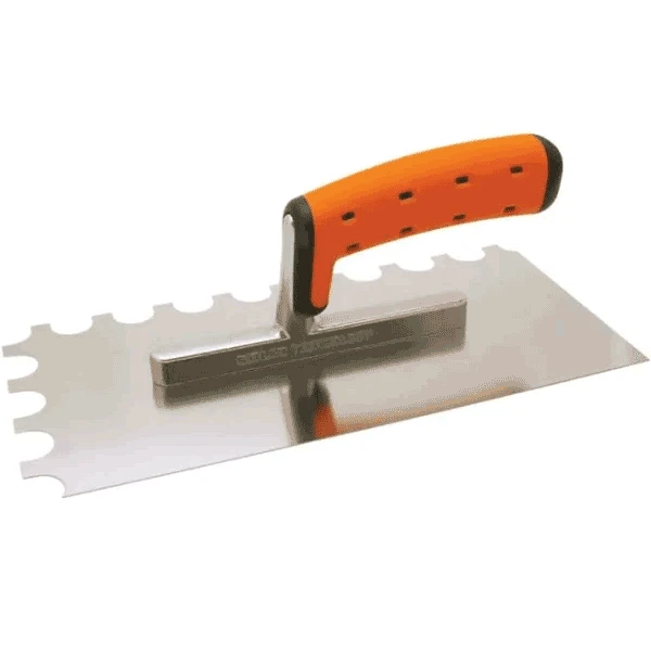 Raimondi Notched rubber handled trowel 28x12cm